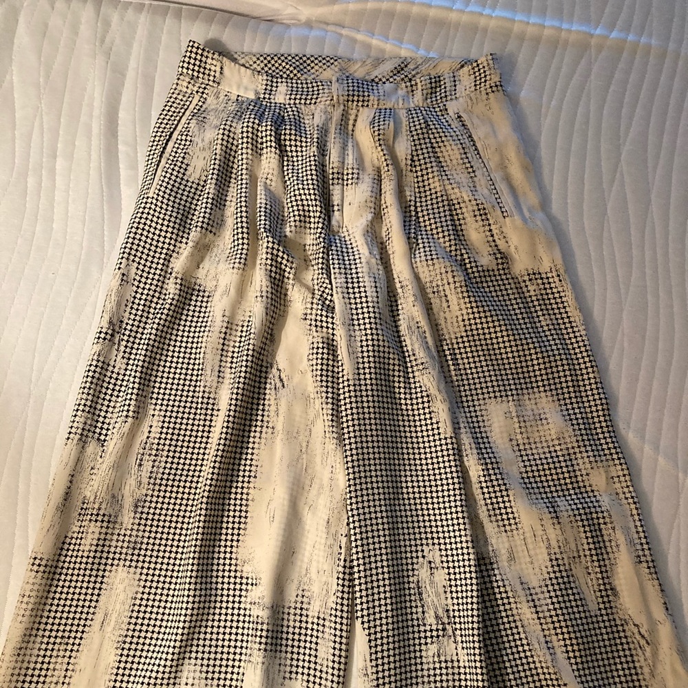 Women’s flared bottom silk pants